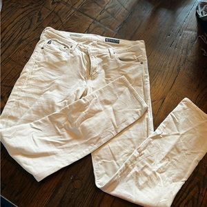 AG white corduroy pant